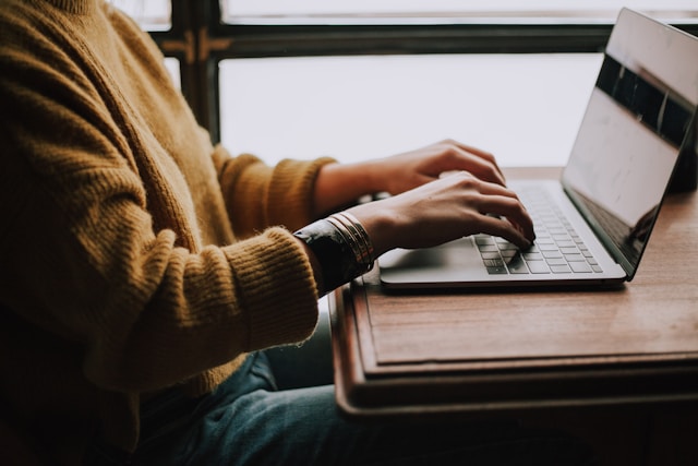 Hands on a computer