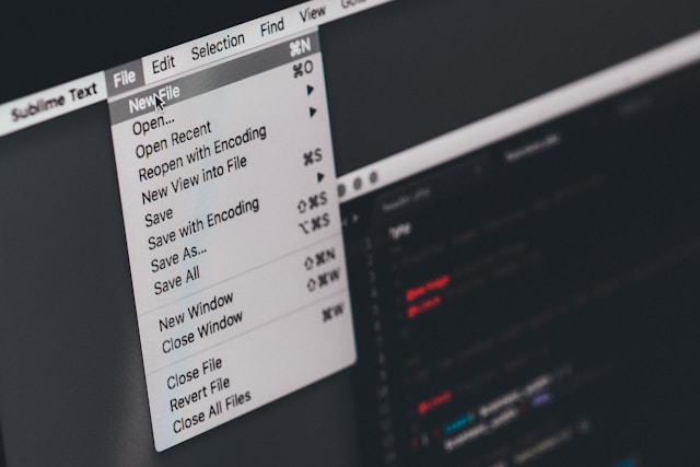 person making a new file in a program