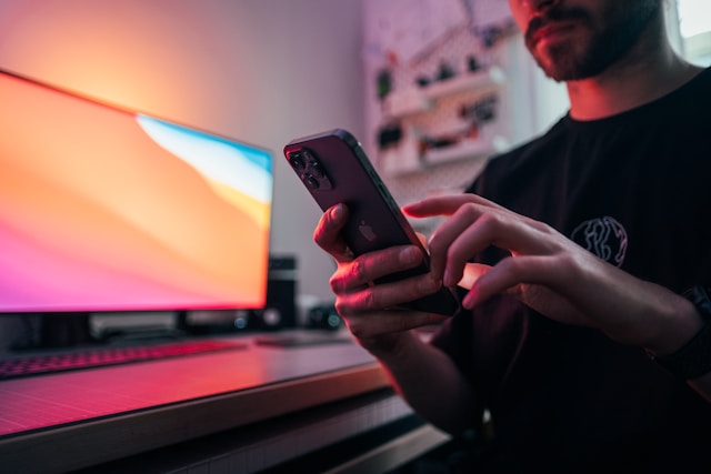 man on phone