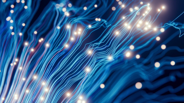 blue lights like connections