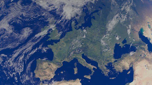 europe from space