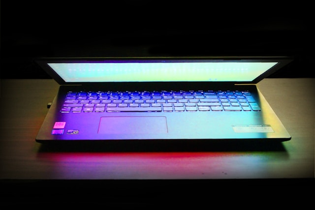 laptop halfway open