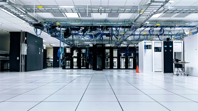 servers in a server room